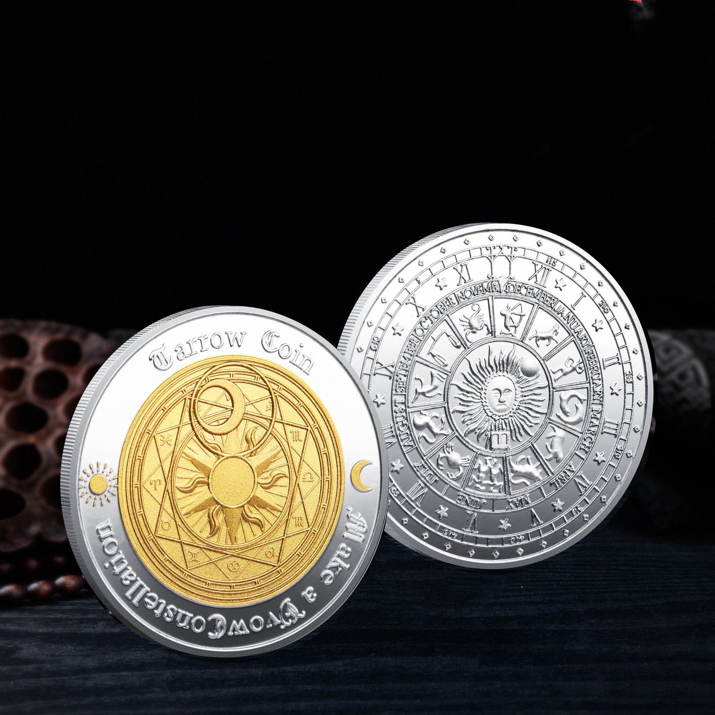 Tarot Wish Coin Lucky Constellation Commemoration