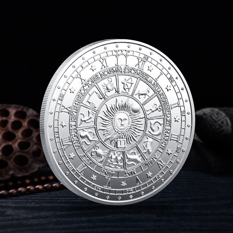 Tarot Wish Coin Lucky Constellation Commemoration