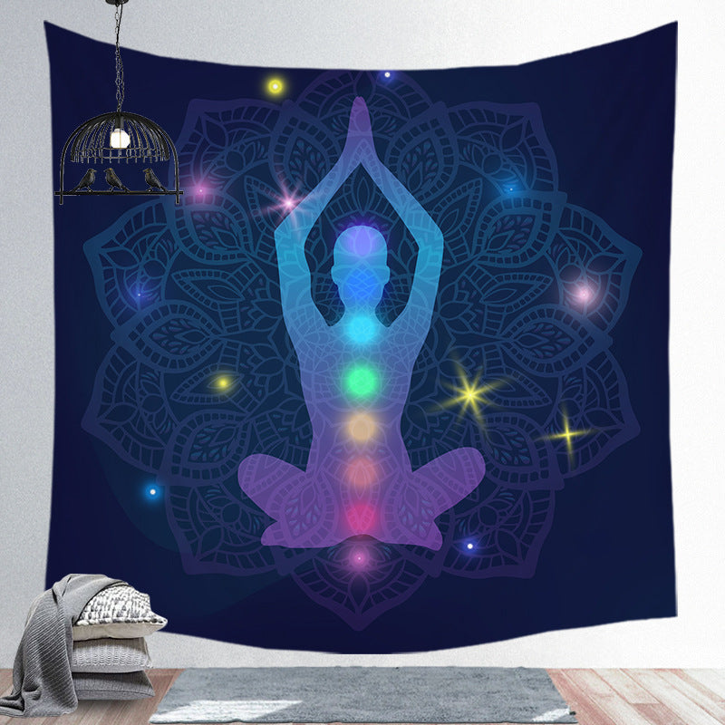 Spiritual Screen Hanging Tapestry Yoga Place