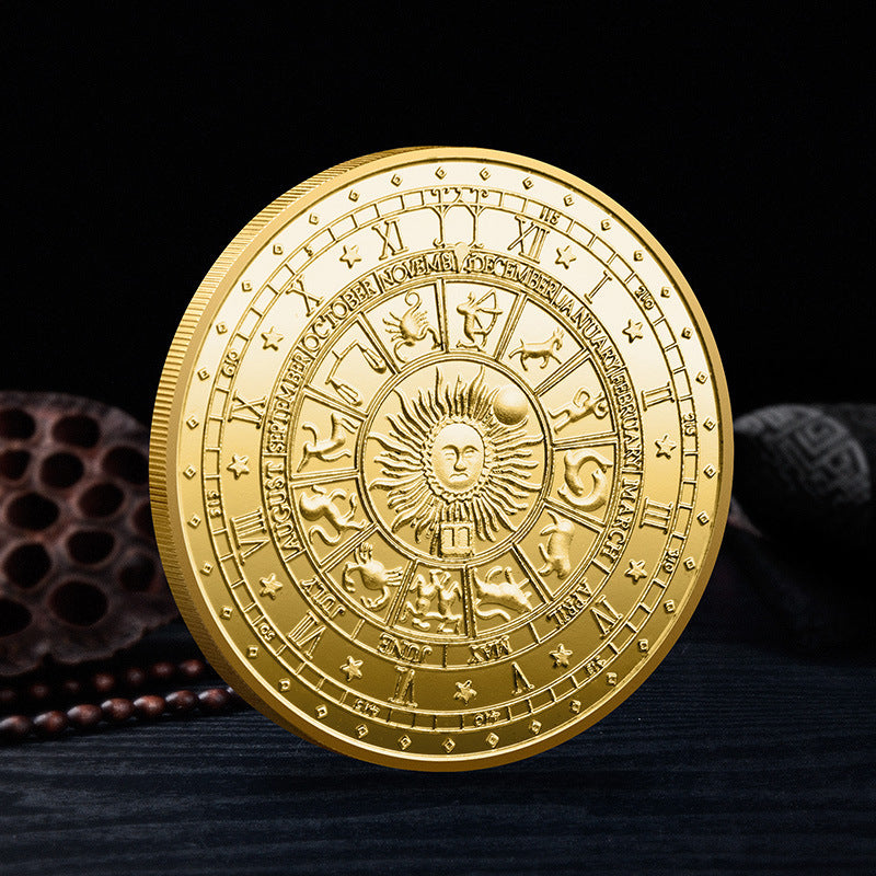 Tarot Wish Coin Lucky Constellation Commemoration