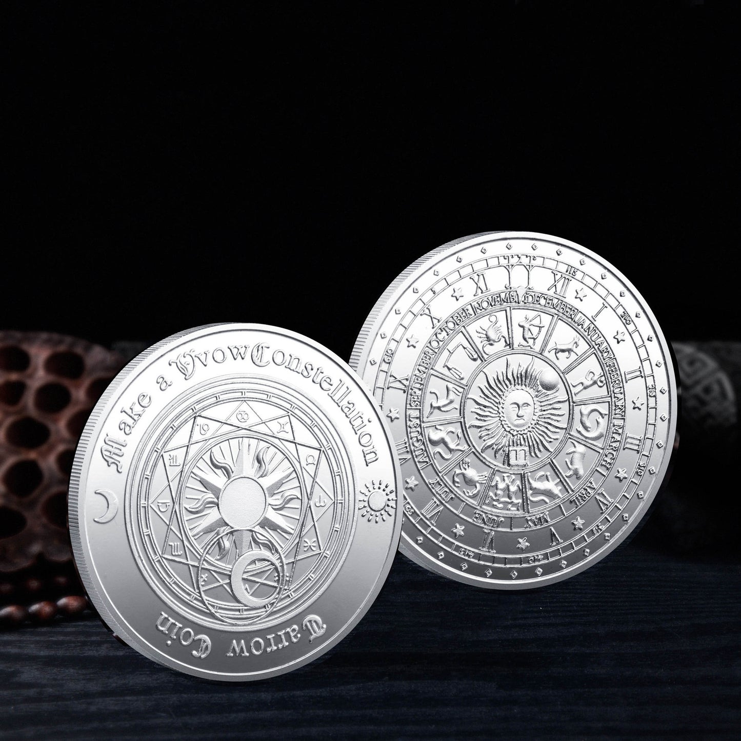 Tarot Wish Coin Lucky Constellation Commemoration