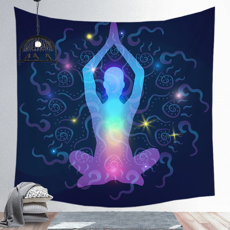 Spiritual Screen Hanging Tapestry Yoga Place