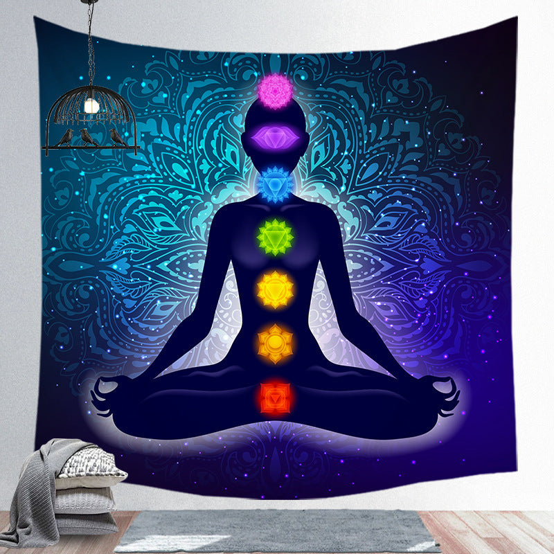 Spiritual Screen Hanging Tapestry Yoga Place